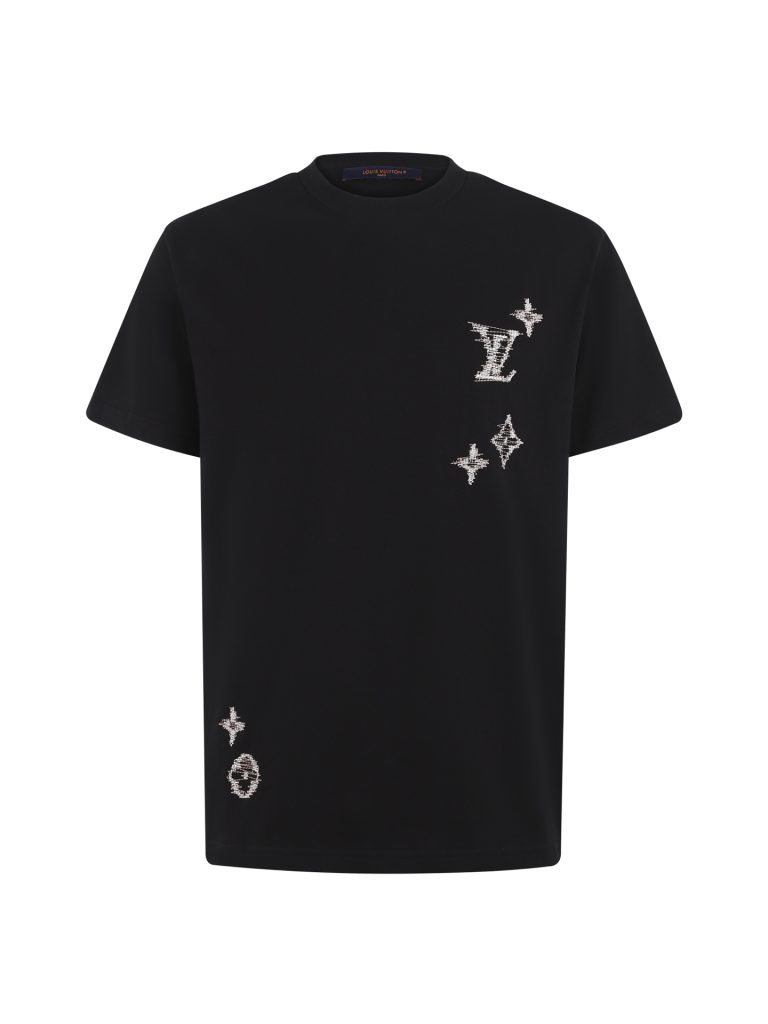 LOUIS VUITTON路易威登 26SS Monogram刺绣标识T恤  32支双股全棉平纹针织面料235克，1*1配套罗纹280克，进口刺绣，面料酵洗，定制1：1商标，合身版型  尺码：S M L XL-newbee